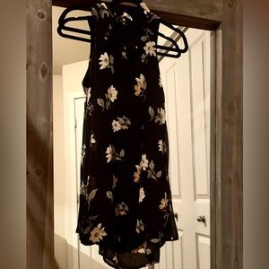 Floral chiffon summer dress tunic chemise